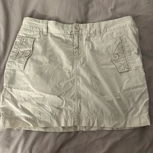 GAP Beige Mini Skirt with Button Details and Orange drawstring